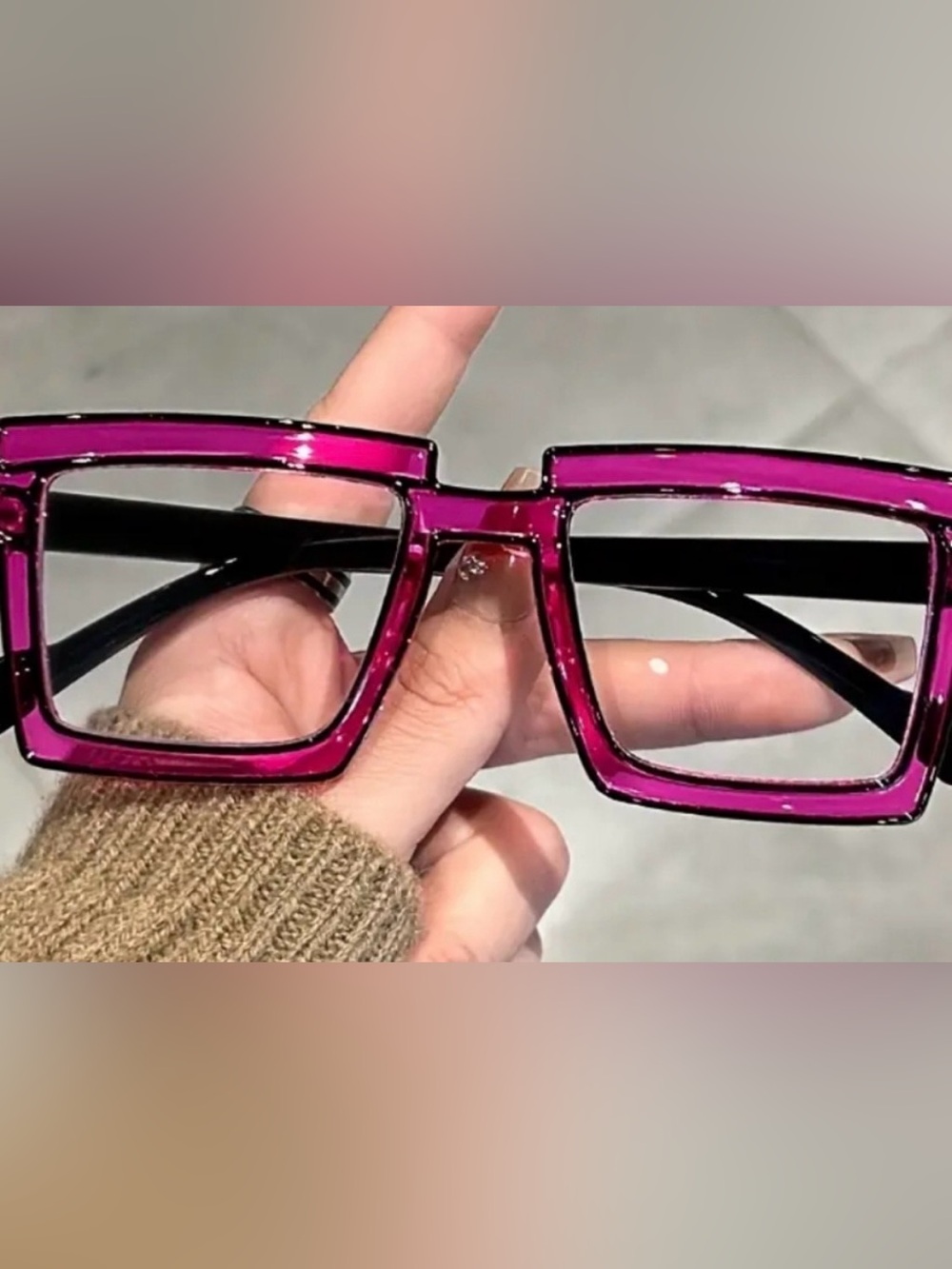 Anime Colorful Full Rim
Rectangular Acetic Spectacles NIB - Picture 2 of 7